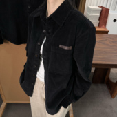 外套男士 SEASON 时尚 简约休闲百搭长袖 MARK早秋新款 拼皮口袋衬衫