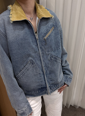 SEASON MARK『马6系列』牛仔外套休闲百搭潮流翻领撞色夹克春秋男