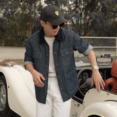 SEASONMARK旅行猎装休闲翻领牛仔