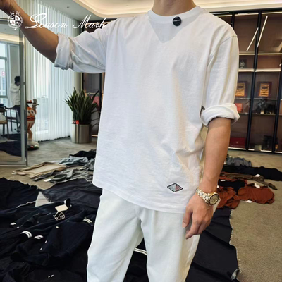 SEASONMARK早秋秋百搭白色卫衣