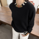 休闲百搭潮流舒适亲肤长袖 SEASON MARK简约圆领撞色针织衫 毛衣秋