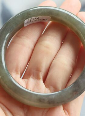 保真天然和田玉手镯57圈口证书号11400742和田玉烟紫色  青海料