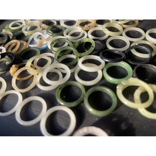 保真天然无优化和田玉指环戒圈19内直径玉戒指24113010