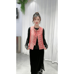 【红八大运】非遗宋锦缎面对襟中式国风马甲外搭上衣坎肩百搭中式