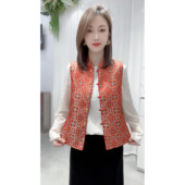 2026春季 宋锦坎肩 织锦缎立领单排扣马甲双面双穿时尚 新款 新中式