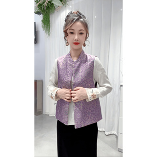 【双面穿】新中式国风高级感马甲2026春新款复古唐装立领减龄马夹