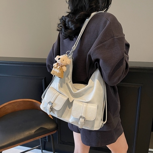 休闲通勤大容量包包女2026夏新款 斜挎包百搭单肩包双肩托特包 时尚