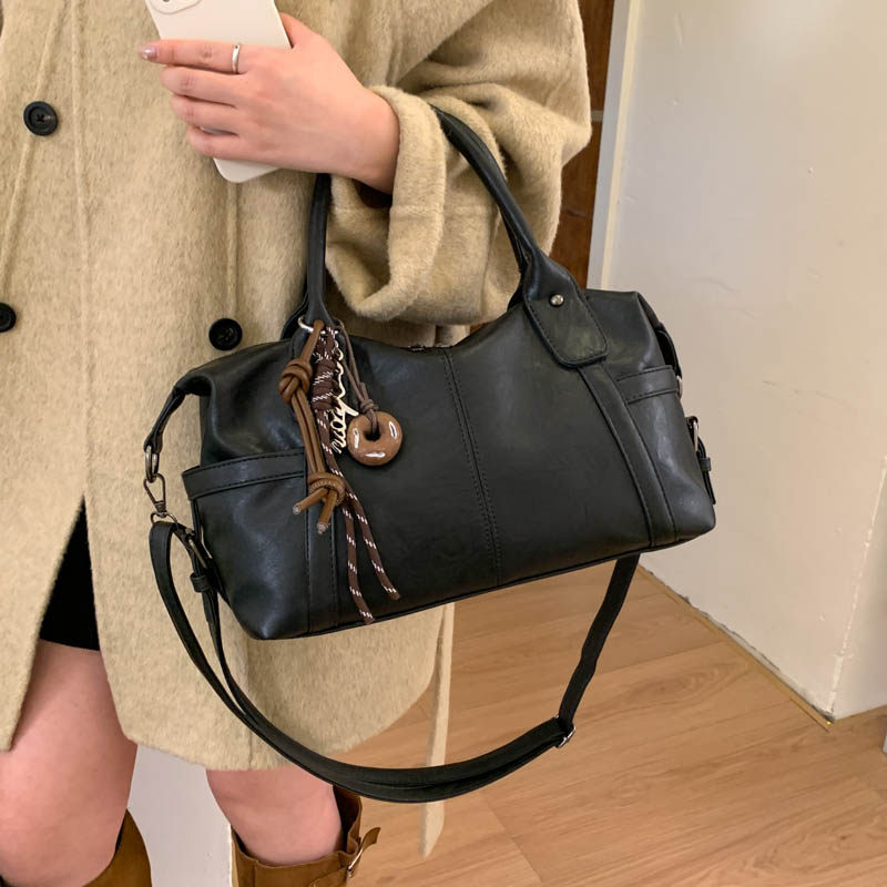 时尚复古大容量包包女2025新款通勤百搭斜挎包高级感手提波士顿包,箱包皮具/热销女包/男包,通用款女包,淘宝优惠券,粉丝福利购,淘宝优惠卷