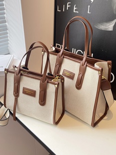 百搭斜挎包时尚 手提托特包 流行爆款 通勤大容量帆布包包女2026新款