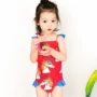 Áo tắm bé gái lưới màu đỏ đoạn Bắc Kinh búp bê cô gái áo tắm Công chúa dễ thương kỳ lân cô bé áo tắm - Đồ bơi trẻ em đồ bơi trẻ em