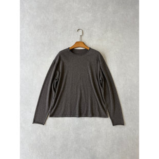 慵懒松弛 14针棉纱花纱肌理针织卷边基础长袖 柔软亲肤 云野 H1c