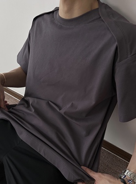 H1c 连肩螺纹解构 250g SORONA抑菌凉感科技面料短袖T恤cleanfit