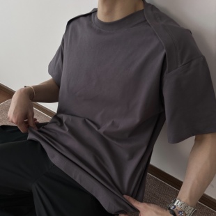 SORONA抑菌凉感科技面料短袖 250g T恤cleanfit 连肩螺纹解构 H1c