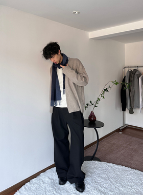 H1c 超软糯*针织道袍高智松弛感秋冬短款V领基础通勤boxy开衫毛衣