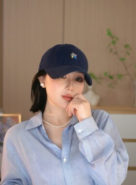 2025新款软顶云朵刺绣棒球帽运动男女加深显脸小百搭大头围帽子