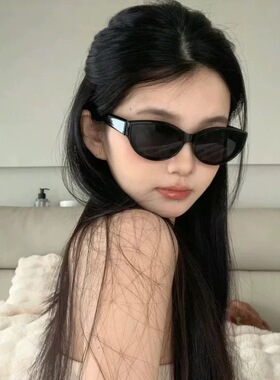 Jennie同款 韩系辣妹复古猫眼太阳镜防紫外线墨镜超酷黑色百搭