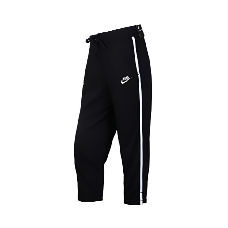 Nike 复古休闲运动直筒七分针织运动裤 女款 黑色AR3753-010