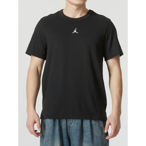 Jordan Dri-FIT Sport 纯色圆领休闲短袖T恤男款黑色FN5830-010