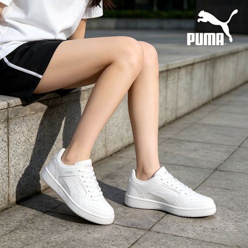 PUMA彪马皮革复古休闲低帮板鞋男女同款 纯白380747-02