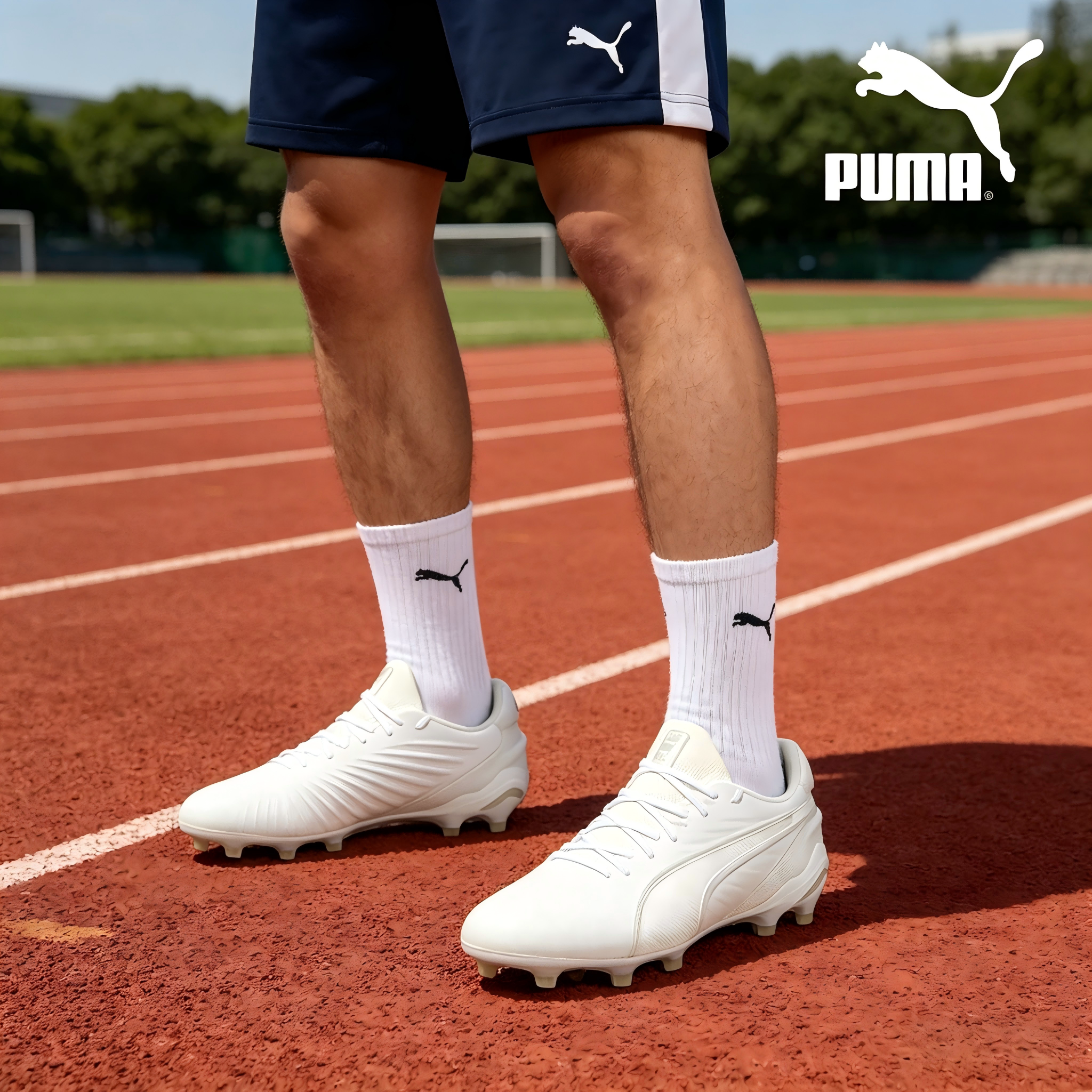PUMA彪马 King Ultimate 舒适轻巧耐磨足球鞋男款 白色107809-04