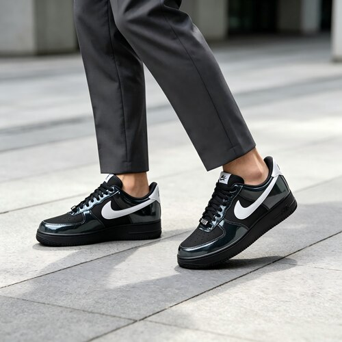 Nike Air Force 1 07 LV8机能风贴合舒适减震板鞋男女同款黑白