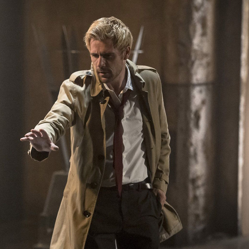 TV SERIES CONSTANTINE MATT RYAN COTTON COAT SPRING MID-LENGTH RETRO CASUAL LOOSE COTTON TRENCH COAT MEN