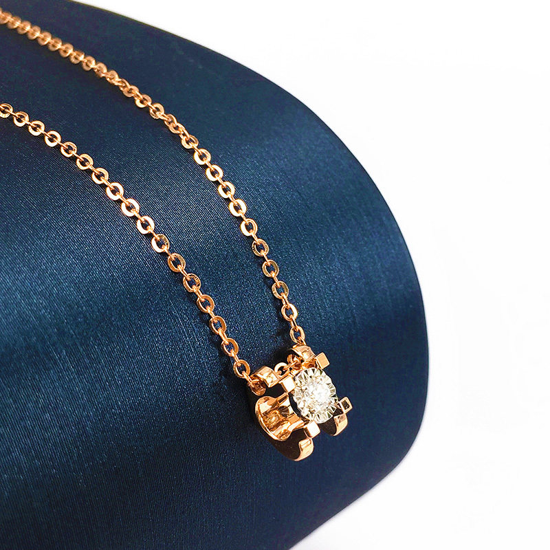 CLAM钻石套链 18K金镶钻 大牌牛头款 高质感 精品 钻石定制项链|msdalam kategori barang kemas/berlian/Emerald/emas, perhiasan Diamond (baru), Neckwear - dari Buy2taobao.com untuk memberikan perkhidmatan ejen Taobao profesional membeli