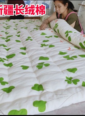 定做新疆棉花被子炕被床垫单人双人纯棉花被芯宿舍被子褥子四季被