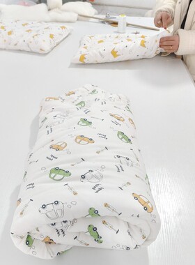 针织纯棉花婴幼儿宝宝手工棉被包被包毯单双层包单被夏季