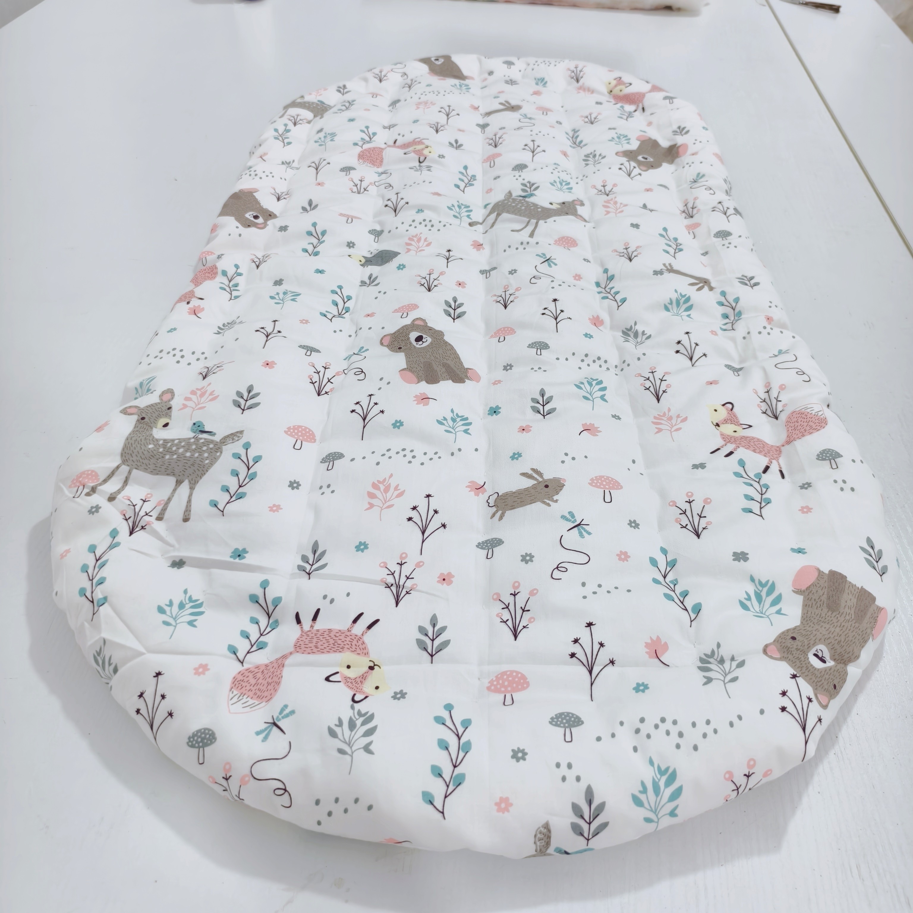 椭圆角医院产房月子中心婴儿车专用手工棉花小褥子婴儿床垫被棉垫