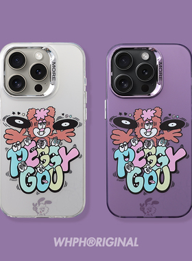 verdy联名Peggy Gou苹果14Promax磁吸手机壳magsafe新款15适用于iPhone16卡通保护套13紫色12时尚趣味硬壳11