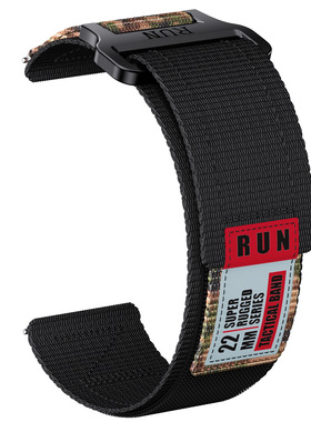 适用Garmin佳明venu X1帆布尼龙编织战术表带高驰apex4透气24mm