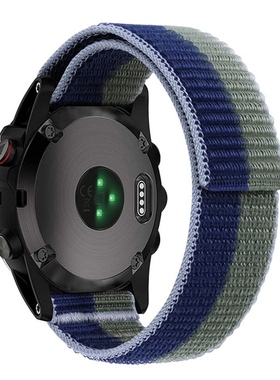 适用Garmin佳明尼龙编织魔术贴表带965/955吸汗fenix6运动舒适