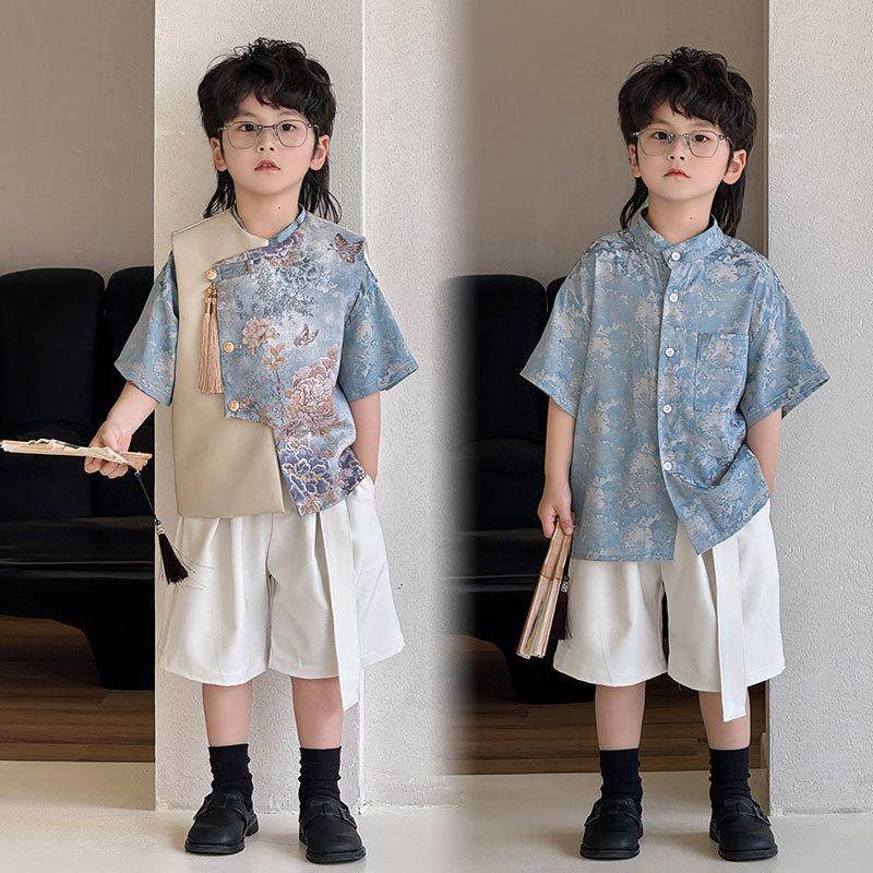 新款男童国风马甲套装春秋夏季新中式儿童唐装汉服古风周岁礼服,童装/婴儿装/亲子装,马甲,淘宝优惠券,粉丝福利购,淘宝优惠卷