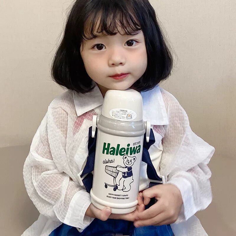 haleiwa保温杯儿童大容量吸管