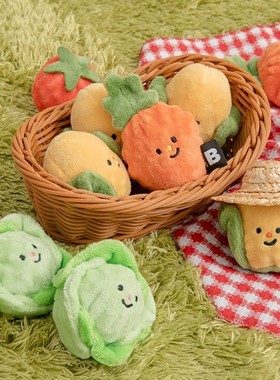 现货～韩国正品Biteme宠物狗狗玉米胡萝卜卷心菜番茄发声藏食玩具