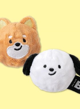 【现货】韩国正品biteme 可爱弹力球宠物狗狗bb叫发声毛绒玩具