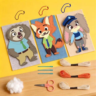 缝缝乐手工制作材料包儿童益智DIY挂件套装女孩小学玩具网红爆款