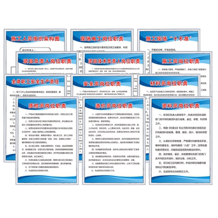 八大员岗位职责制度牌建筑工地项目施工现场五牌一图牌安全生产文明消防保卫环境保护工程概括施工警示标识牌