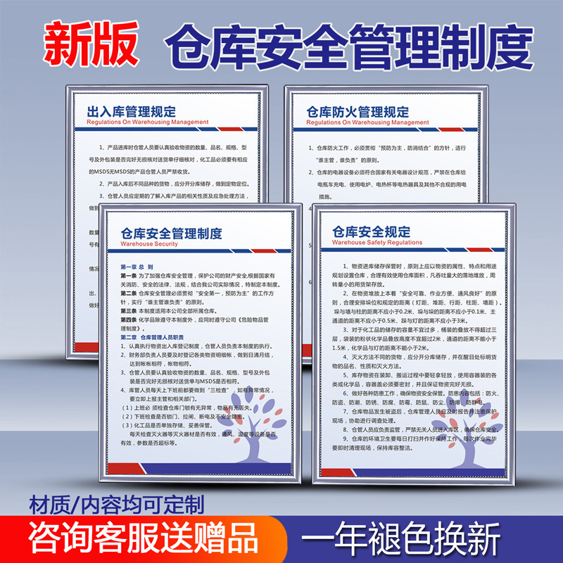 车间仓库安全管理制度标识牌认同图片