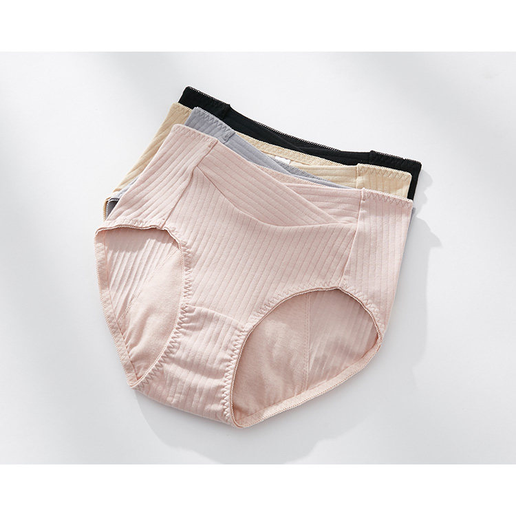 外贸生理内裤女纯棉全棉裆经期防漏大姨妈卫生裤高腰收腹三角透气