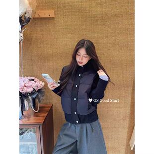 GS.GOOD START-暖冬季时髦休闲针织拼接90白鸭绒羽绒服外套G8005