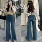 弹力高腰显瘦喇叭裤 2026春季 E780 牛仔裤 柔柔家实拍满天星烫钻爆款