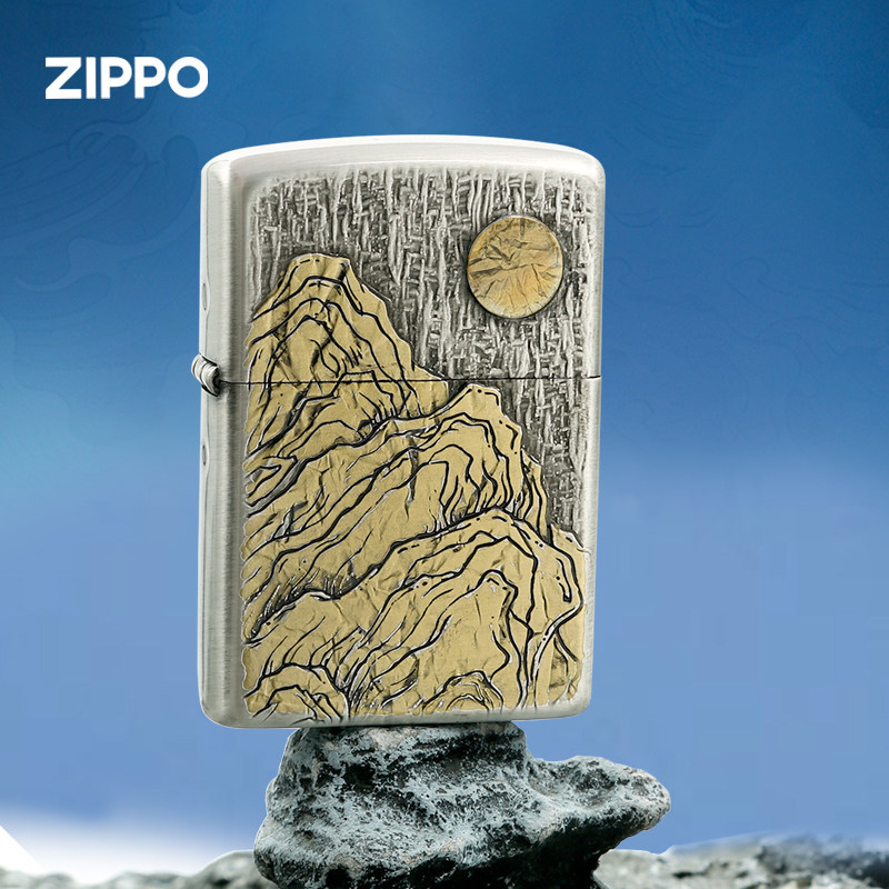Zippo芝宝金海誓山盟盔甲防风煤油立体打火机个性原装生肖盔甲机