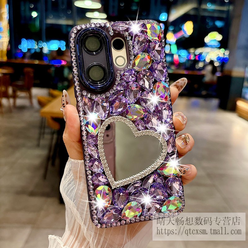 vivos30手机壳新款补妆镜子挂绳