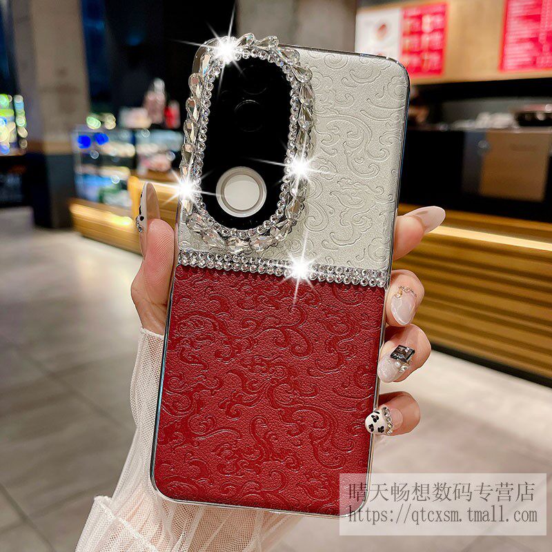 镜头镶钻皮质vivo全包式时尚s20