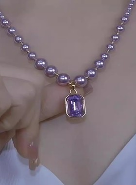 网红爆款王妃项链女新款时尚紫色