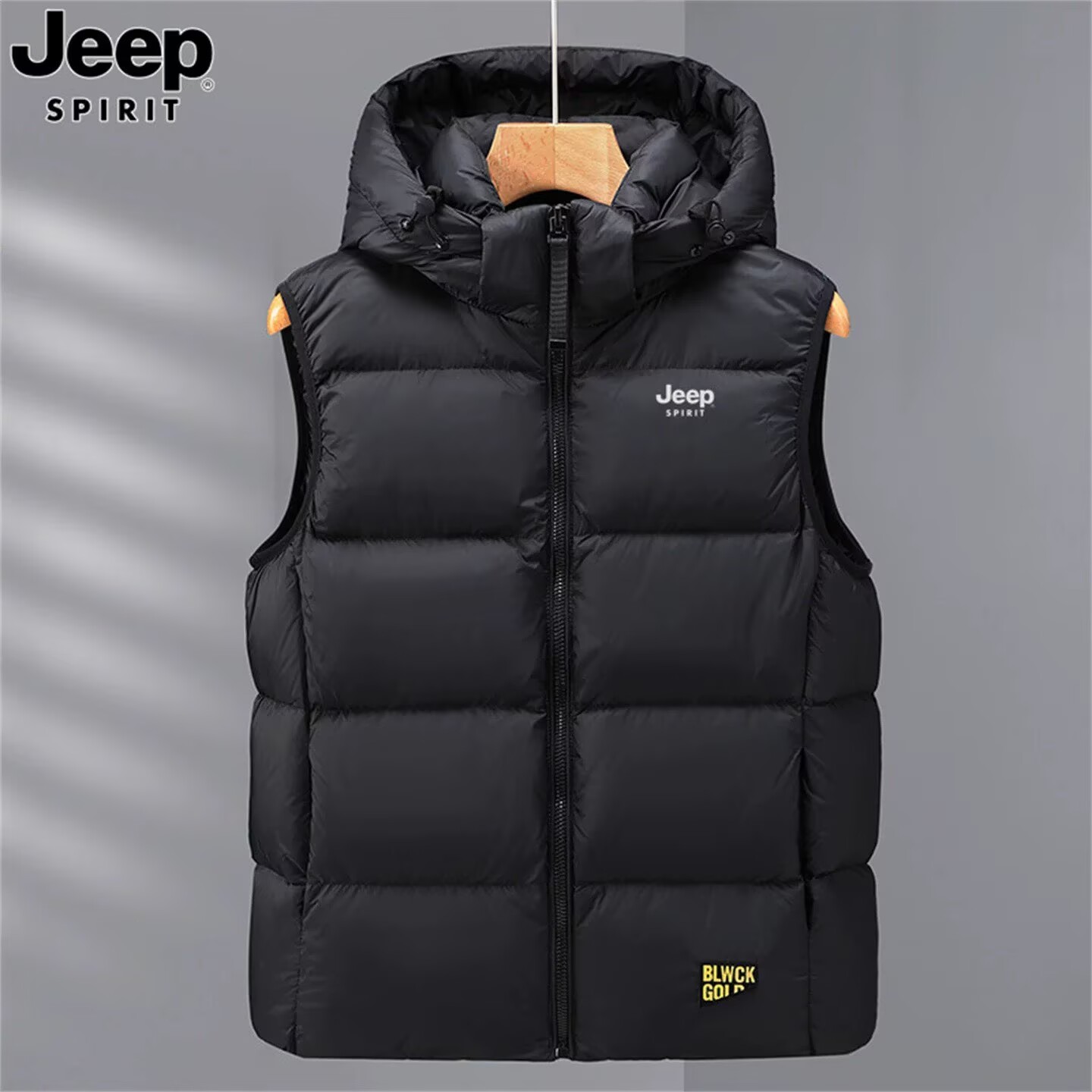 JEEPSPIRT吉普羽绒马甲男款冬季