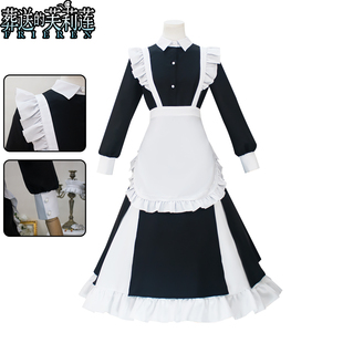 葬送的芙莉莲cosplay女仆装 芙莉莲菲伦cos女仆装长裙服装全套
