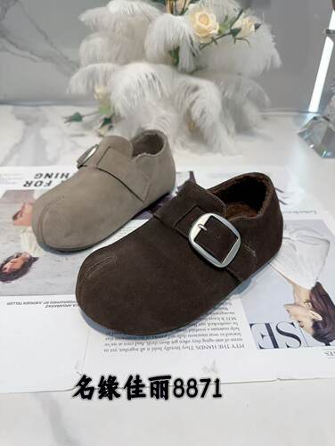 名媛佳丽2026新款真皮女鞋磨砂软底加绒勃肯鞋面包懒人鞋休闲鞋子